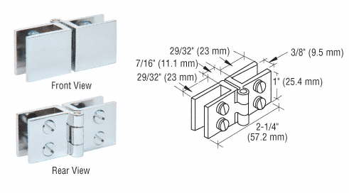 Glastürscharniere zum Klemmen bis 8 mm Glastüren oder Glasvitrinen.