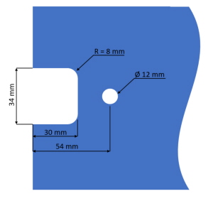 Türbänder für Glastüren von 8 mm Glas