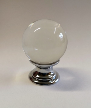 Glastürknöpfe aus transparentem Glas für Glastüren bis 10 mm.