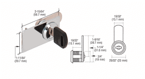 Glass Door Lock for Cabinets