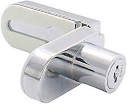 Vitrinenschloss zum Aufkleben.